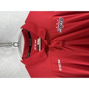 CCM Washington Little Caps Polo Mens XL Officially Licensed Washington Capitals